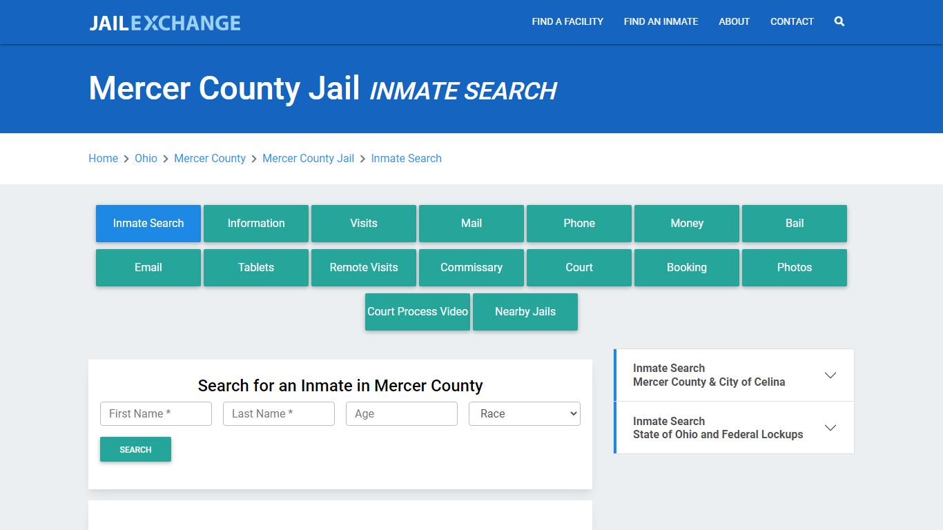 Mercer County Jail, OH Inmate Search: Roster & Mugshots