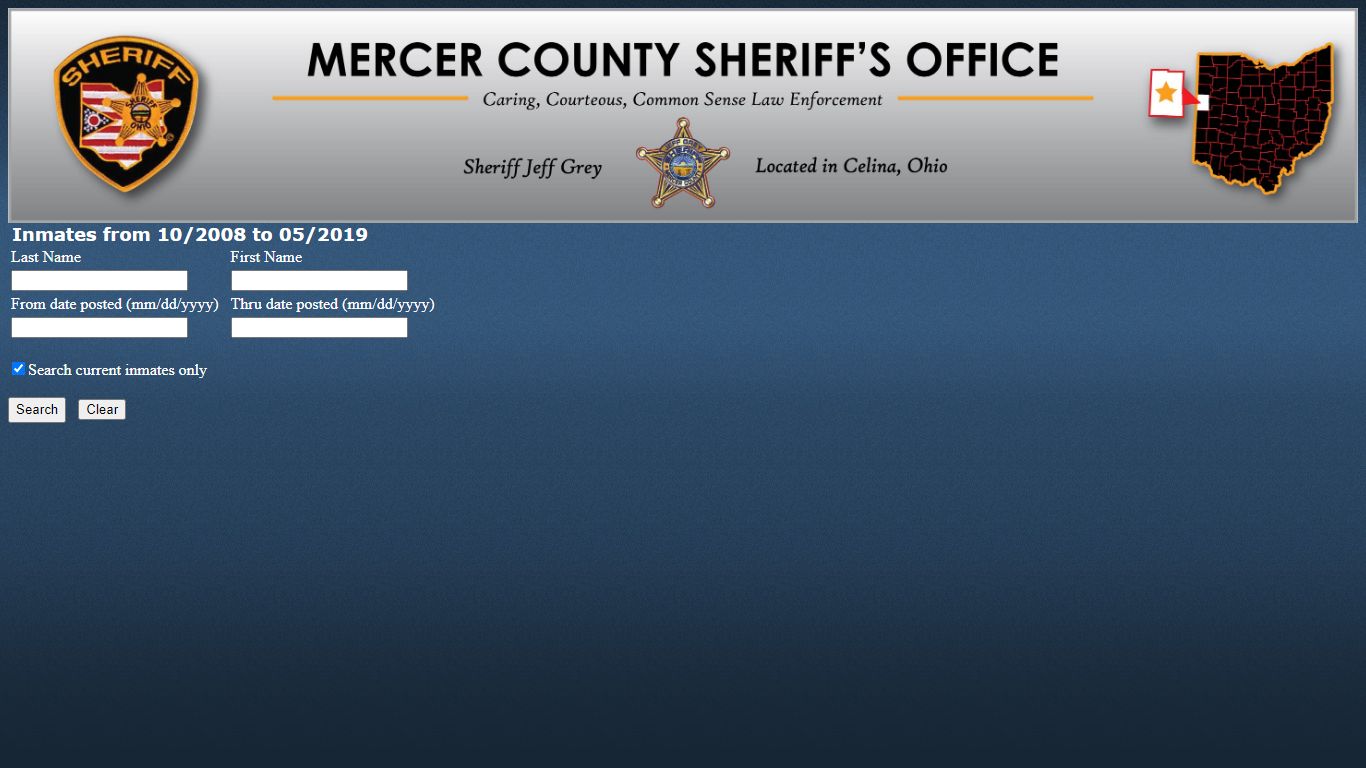 Mercer County Sheriff's Office Jail Inmate Search